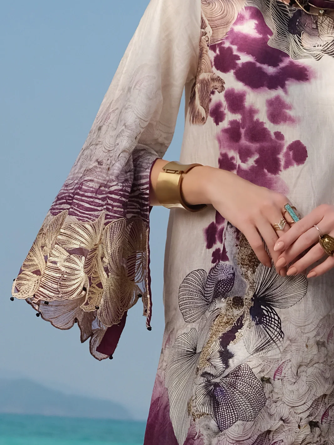 Purple Jacquard 3Pc Stitched - ALP-3PS-824 - Image 4