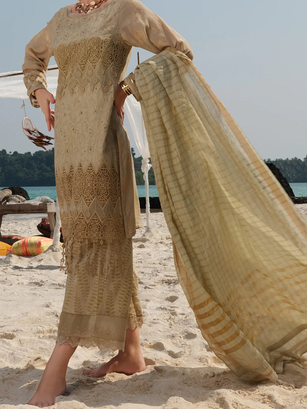 Sea Green Lawn 3 Piece Stitched - ALP-3PS-836 - Image 3