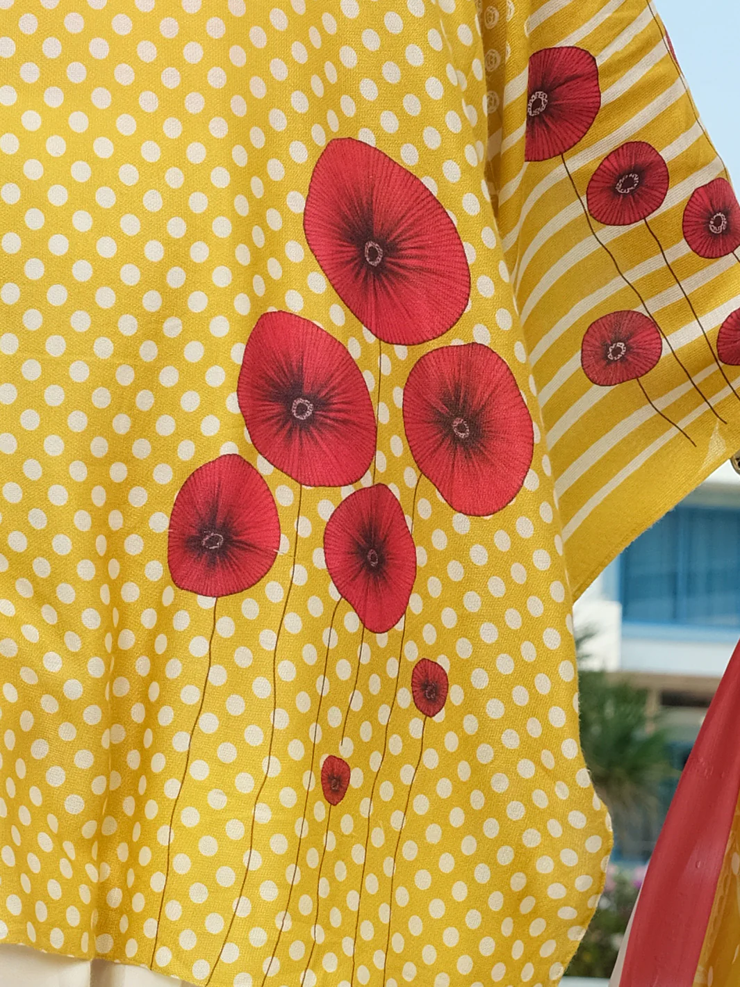 Yellow Viscose Net 3 Piece Stitched - ALP-3PS-840 - Image 4