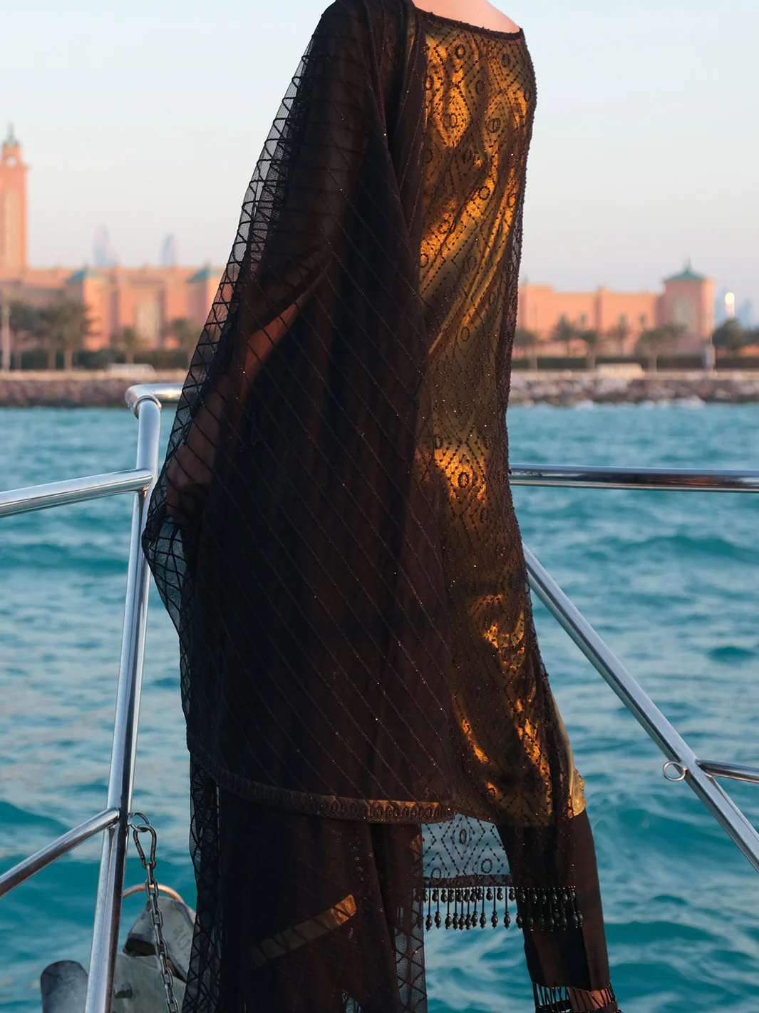 Black Net 3 Piece Stitched - ALP-3PS-908 - Image 3