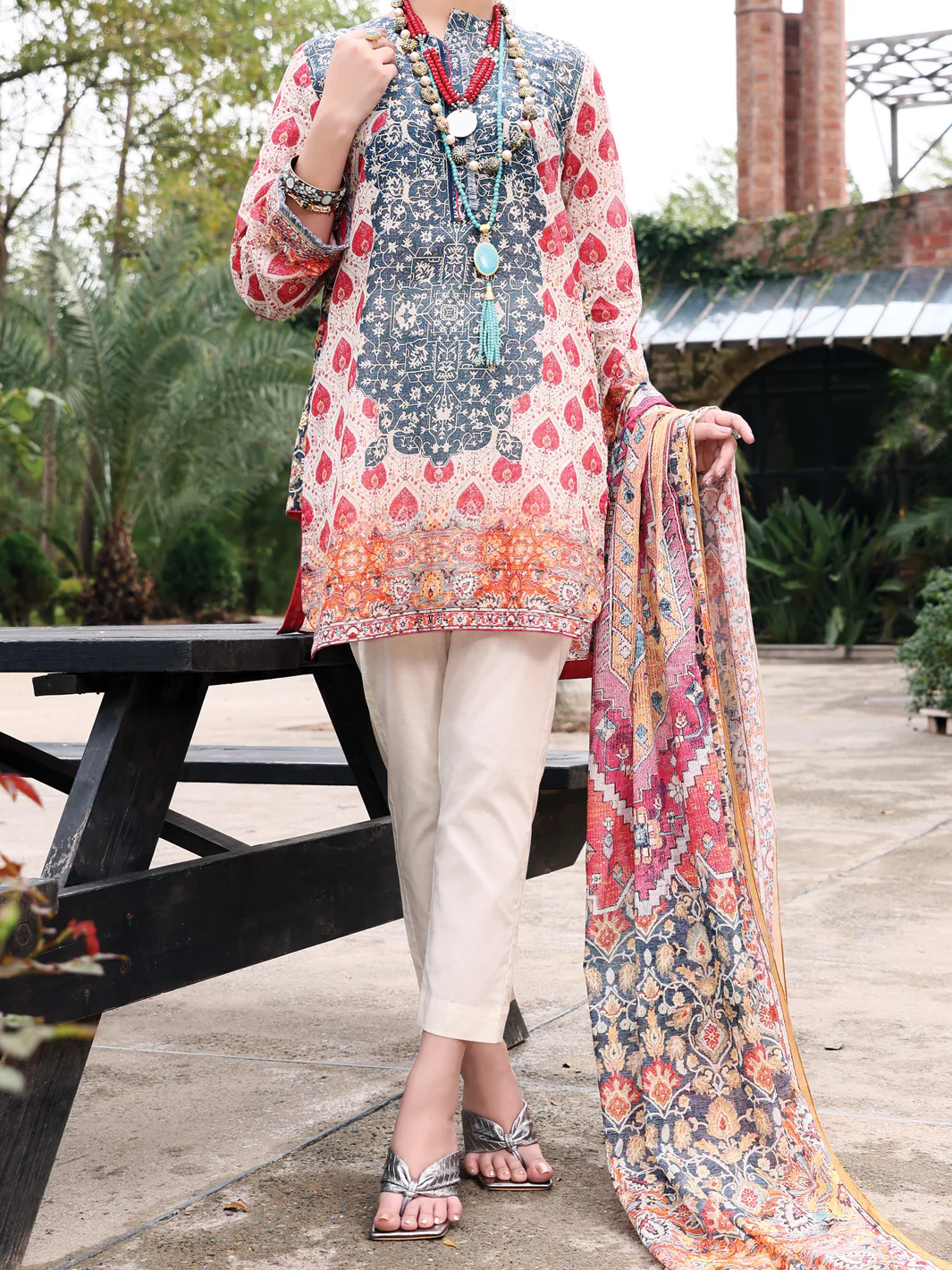 Pink Lawn 3 Piece Stitched - ALP-3PS-926