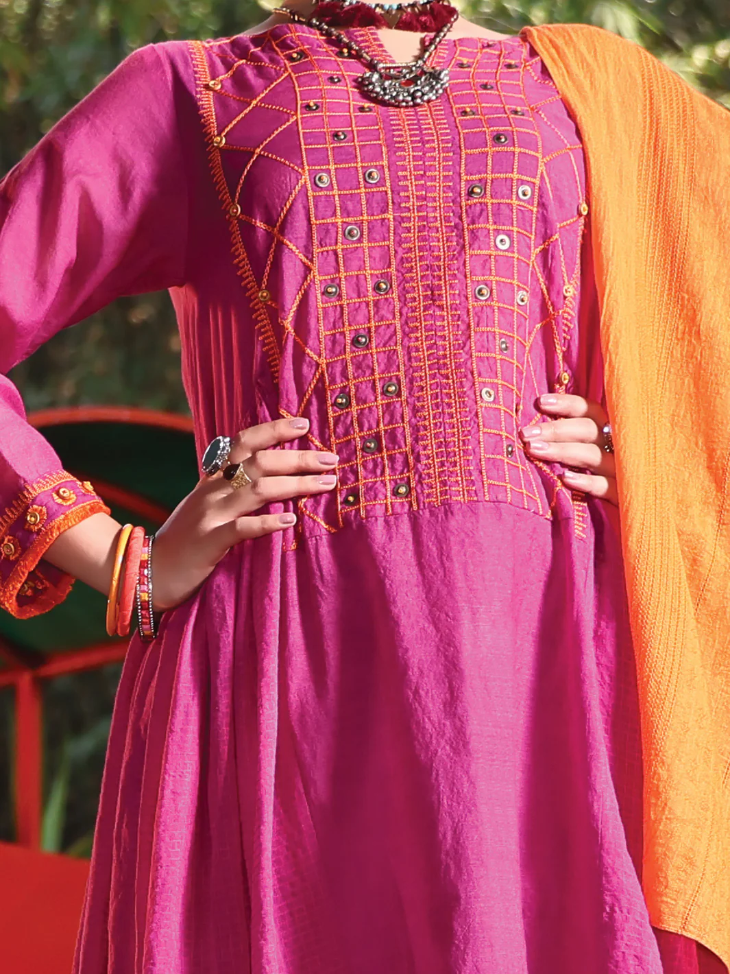 Purple Cotton Viscose 3 Piece Stitched - ALP-3PS-946 - Image 2