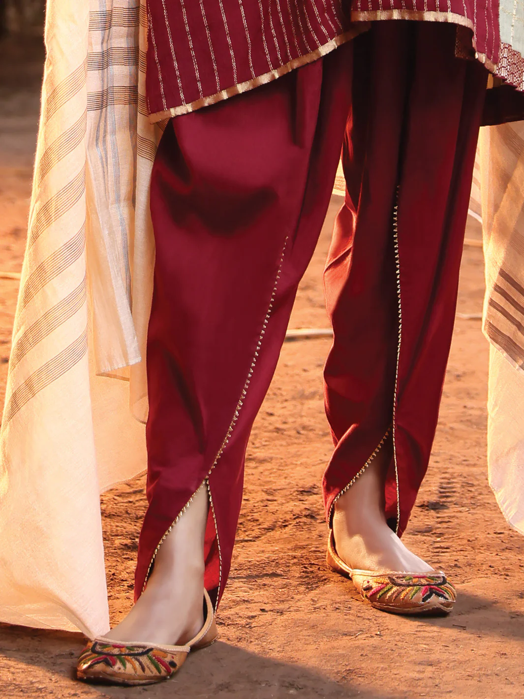 Maroon Jacquard 3 Piece Stitched - ALP-3PS-950 - Image 4