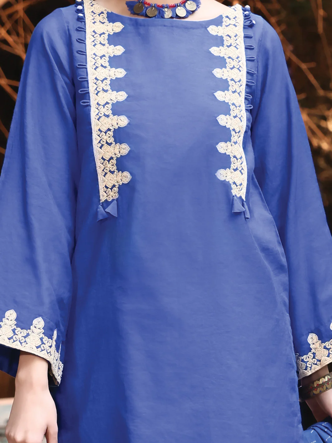 Blue Viscose 3 Piece Stitched - ALP-3PS-951 - Image 4