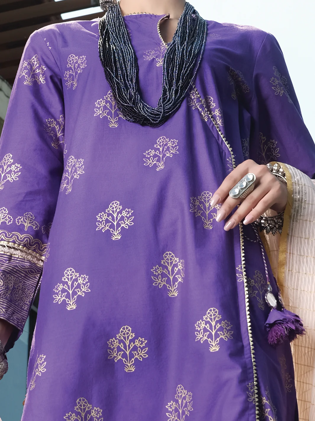 Purple Cambric 3 Piece Stitched - ALP-3PS-969/S - Image 2