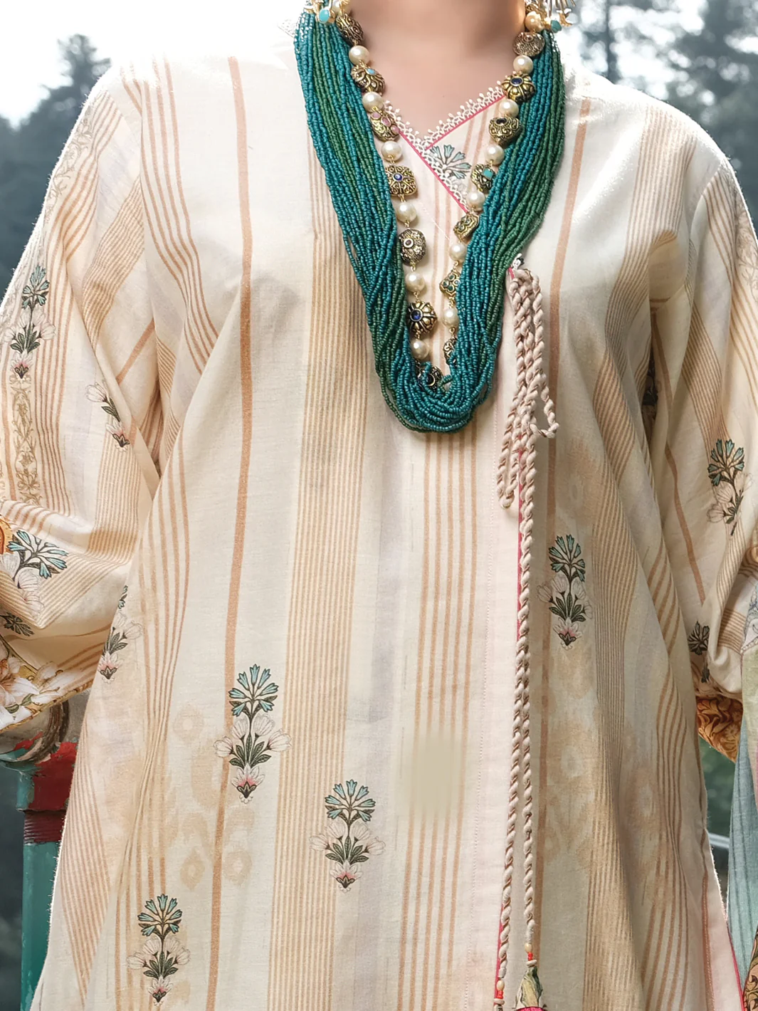 Beige Cambric 3 Piece Stitched - ALP-3PS-972/S - Image 2