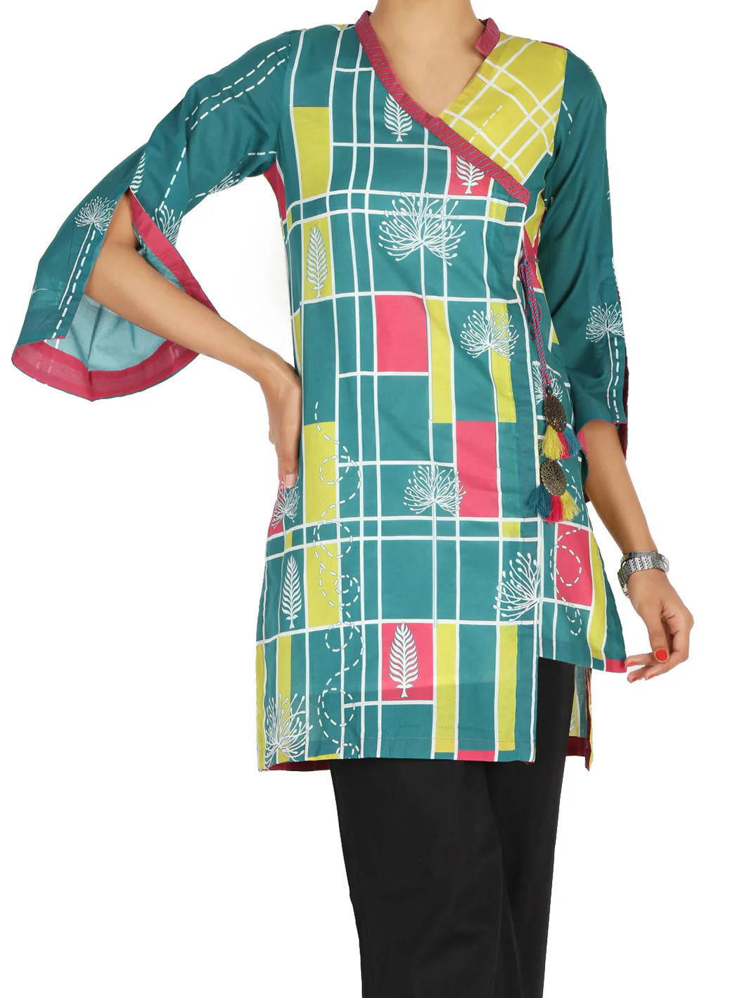 Fuschia Lawn Tunic - ALP-LK-1013A