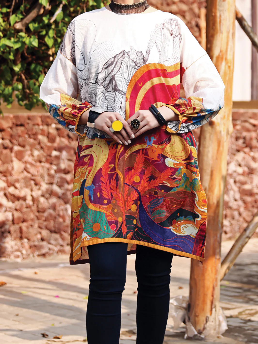 White Lawn Tunic - ALP-LK-1021