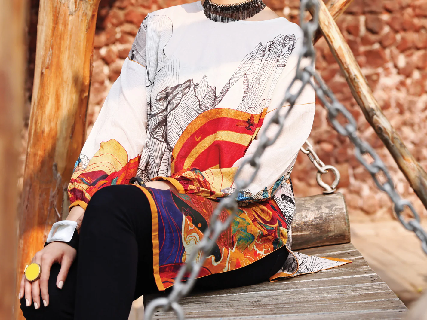 White Lawn Tunic - ALP-LK-1021 - Image 2