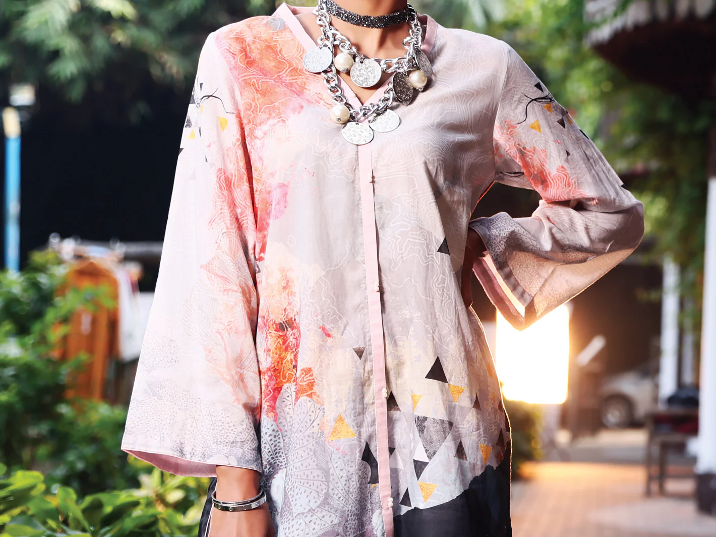 Grey Lawn Tunic - ALP-LK-1024 - Image 3
