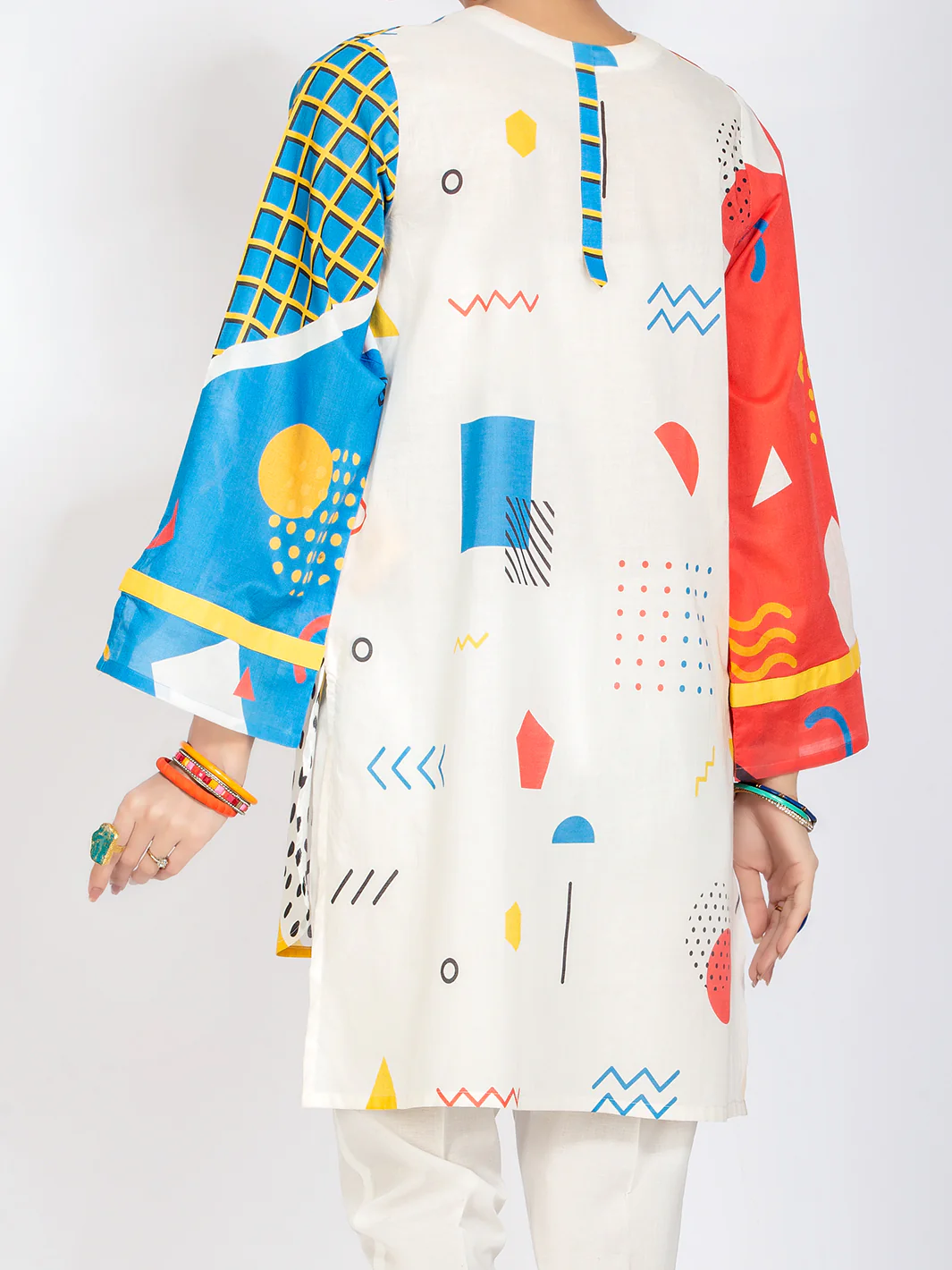 Pink Lawn Tunic - ALP-LK-1110 - Image 2