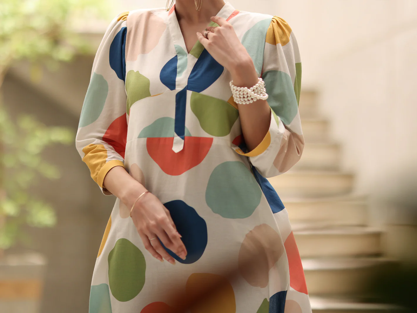 White Lawn Tunic - ALP-LK-1230 - Image 3