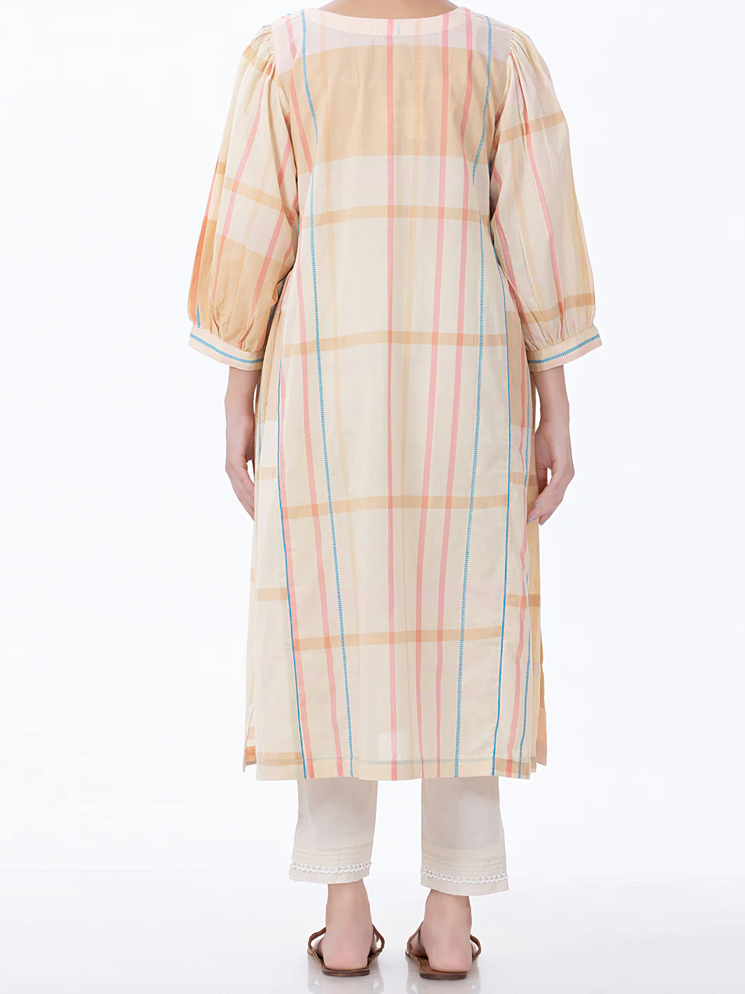 Cream Yarn-Dyed Tunic - ALP-LK-1369 - Image 2
