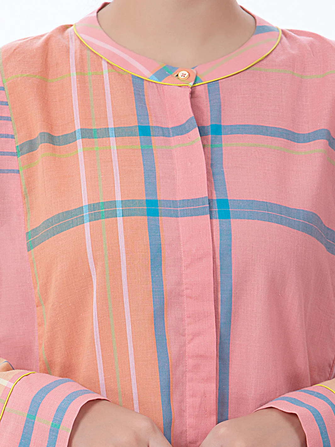 Pink Yarn-Dyed Tunic - ALP-LK-1372 - Image 3