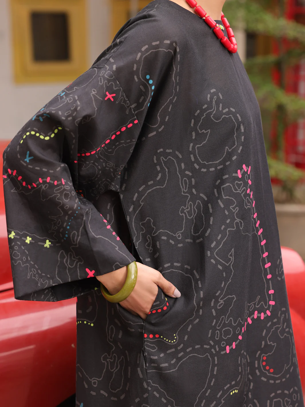 Black Kurti - ALP-LK-1710 - Image 3