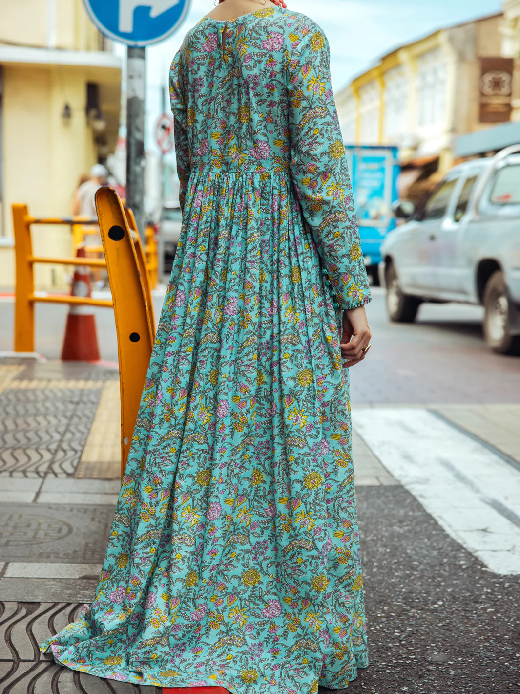 Aqua Blue Lawn Tunic - ALP-LK-1762 - Image 3