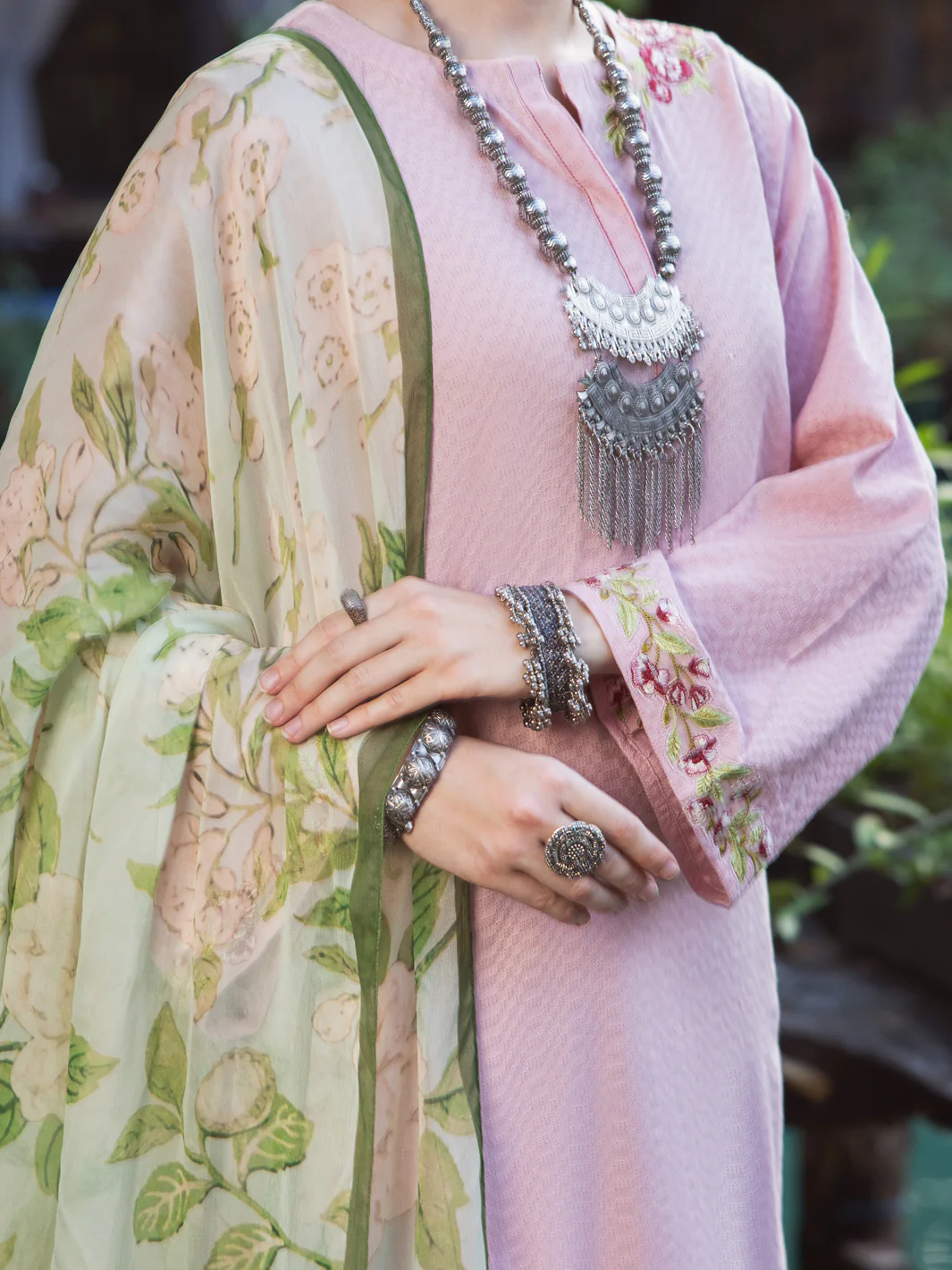 Light Pink Dobby Tunic - ALP-LK-1830 - Image 2