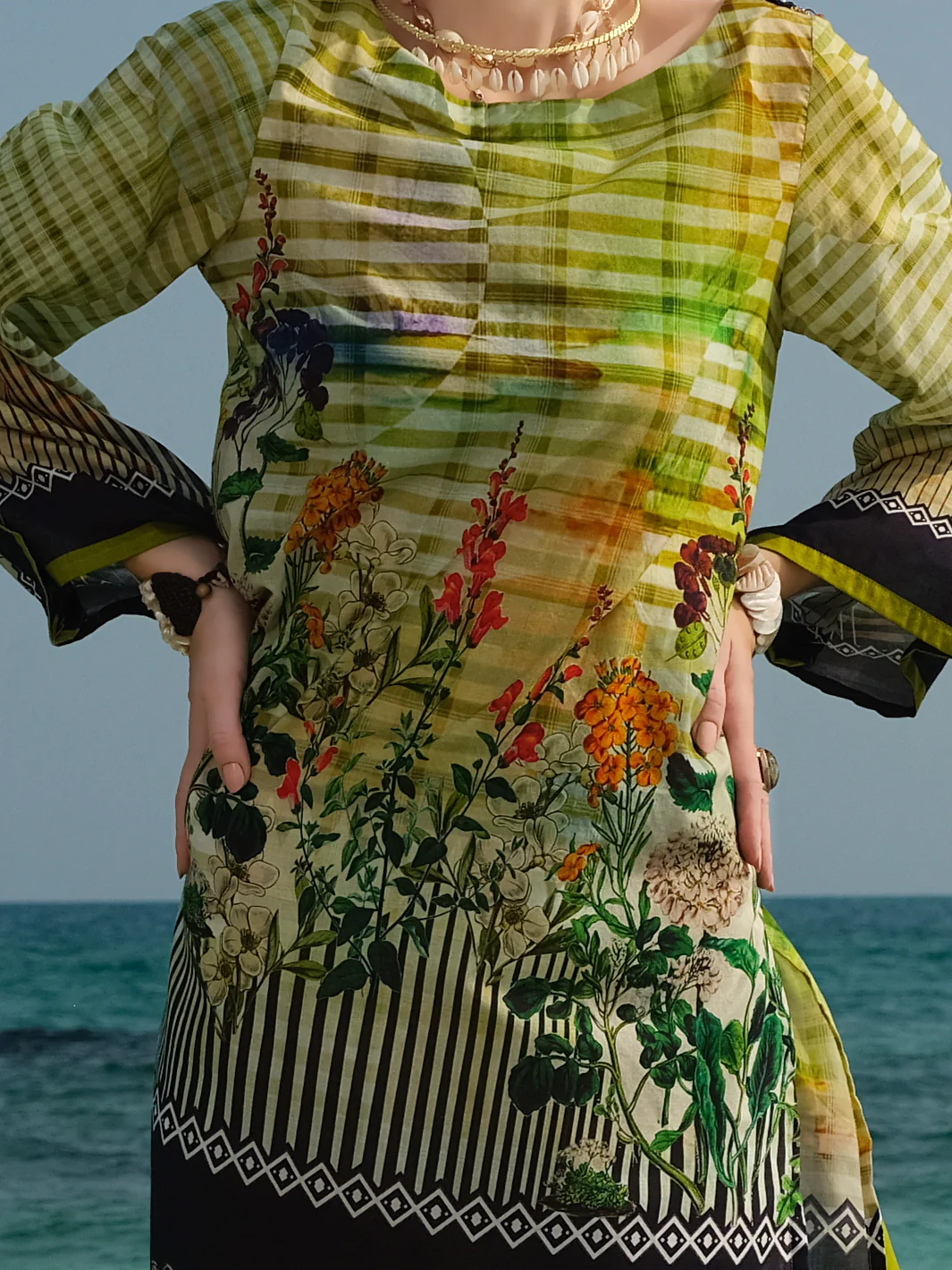 Green Lawn Tunic - ALP-LK-668 - Image 3
