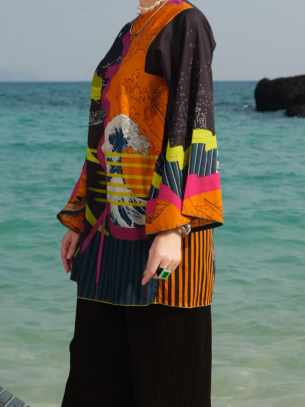 Black Lawn Tunic - ALP-LK-673 - Image 2