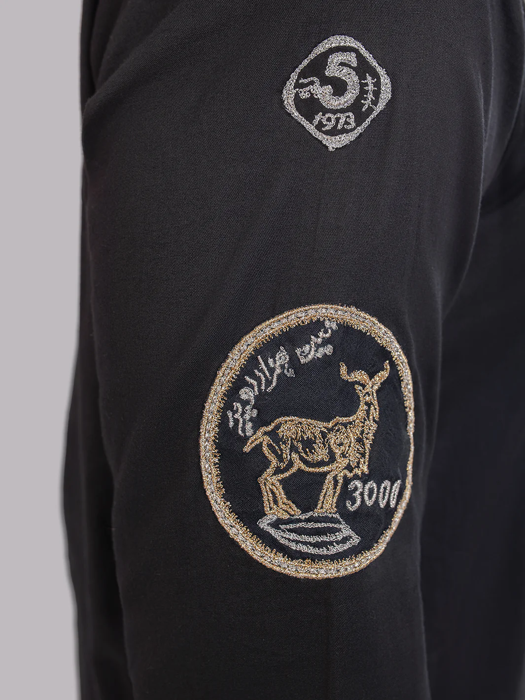 Black Cambric Short Kurta - ALSK014 - Image 4