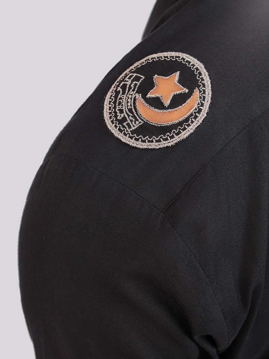 Black Cambric Short Kurta - ALSK014 - Image 5