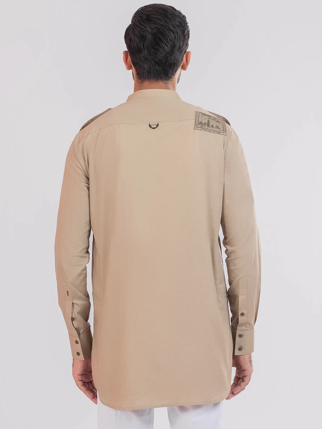 Camel Brown Cambric Short Kurta - ALSK015 - Image 3
