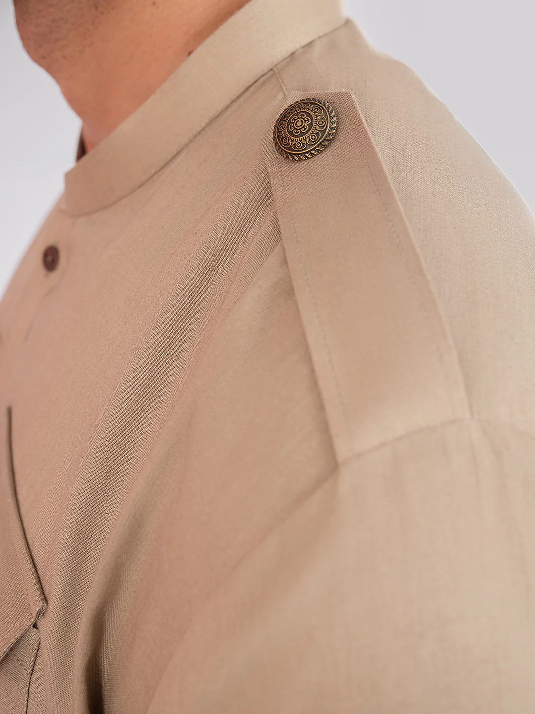 Camel Brown Cambric Short Kurta - ALSK015 - Image 5
