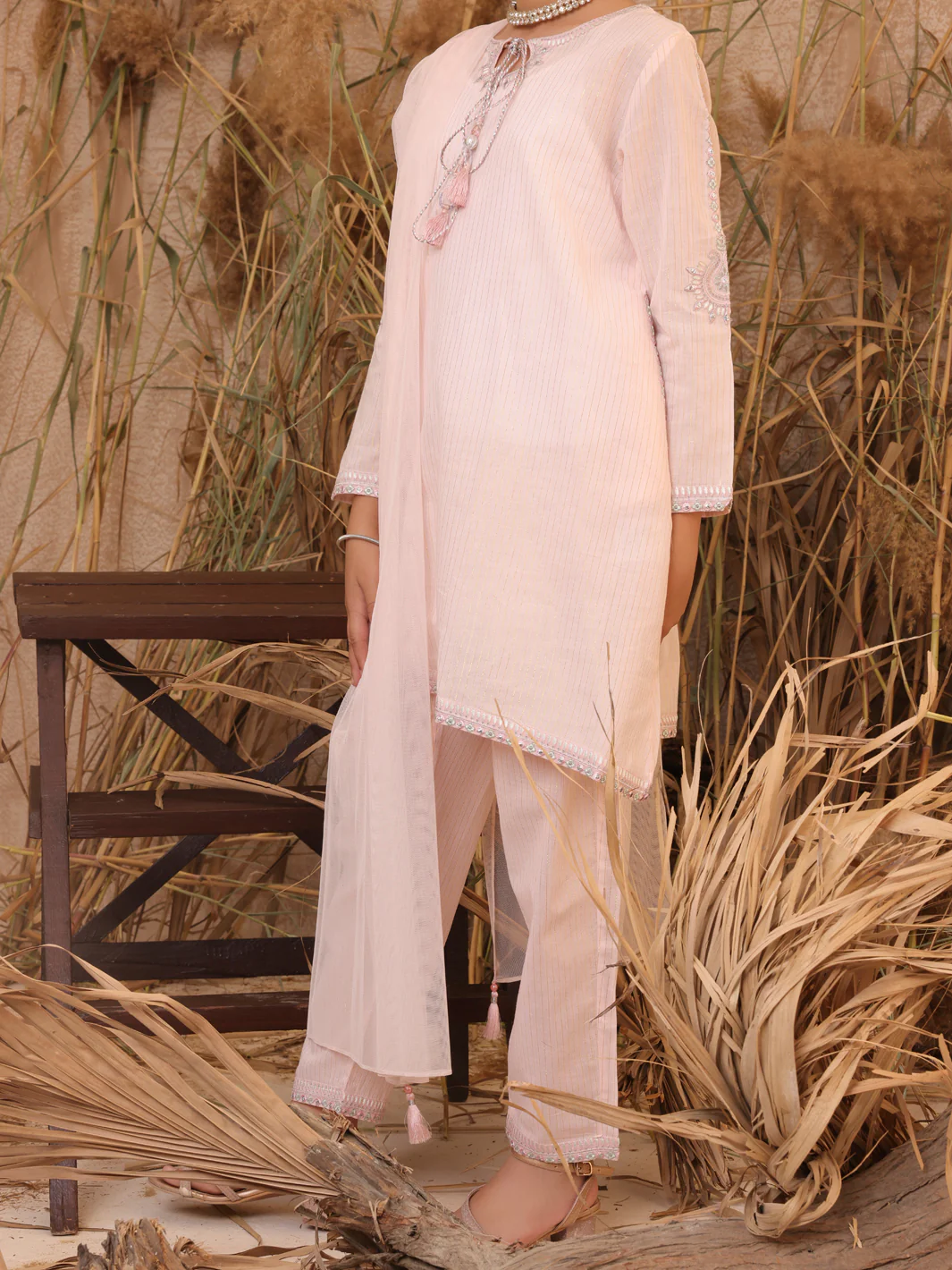 Light Pink 2 Piece Stitched - ALT-2PS-LKS-1026 - Image 4