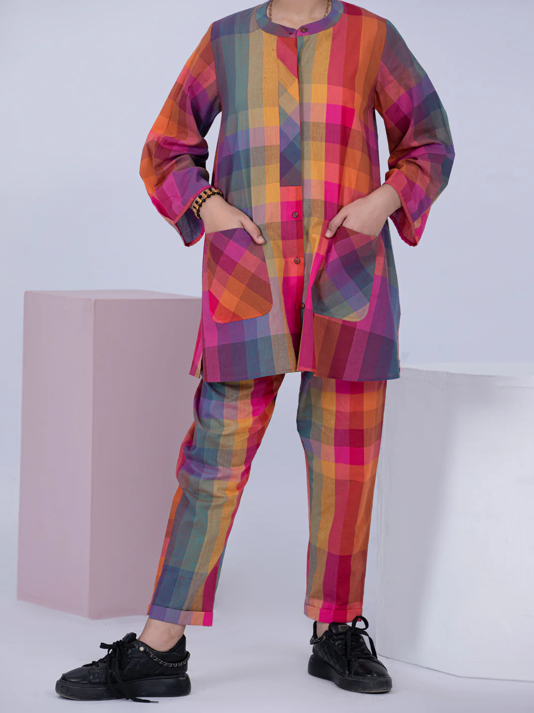 Multicolor Yarn Dyed 2 Piece Stitched - ALT-2PS-LKS-1059