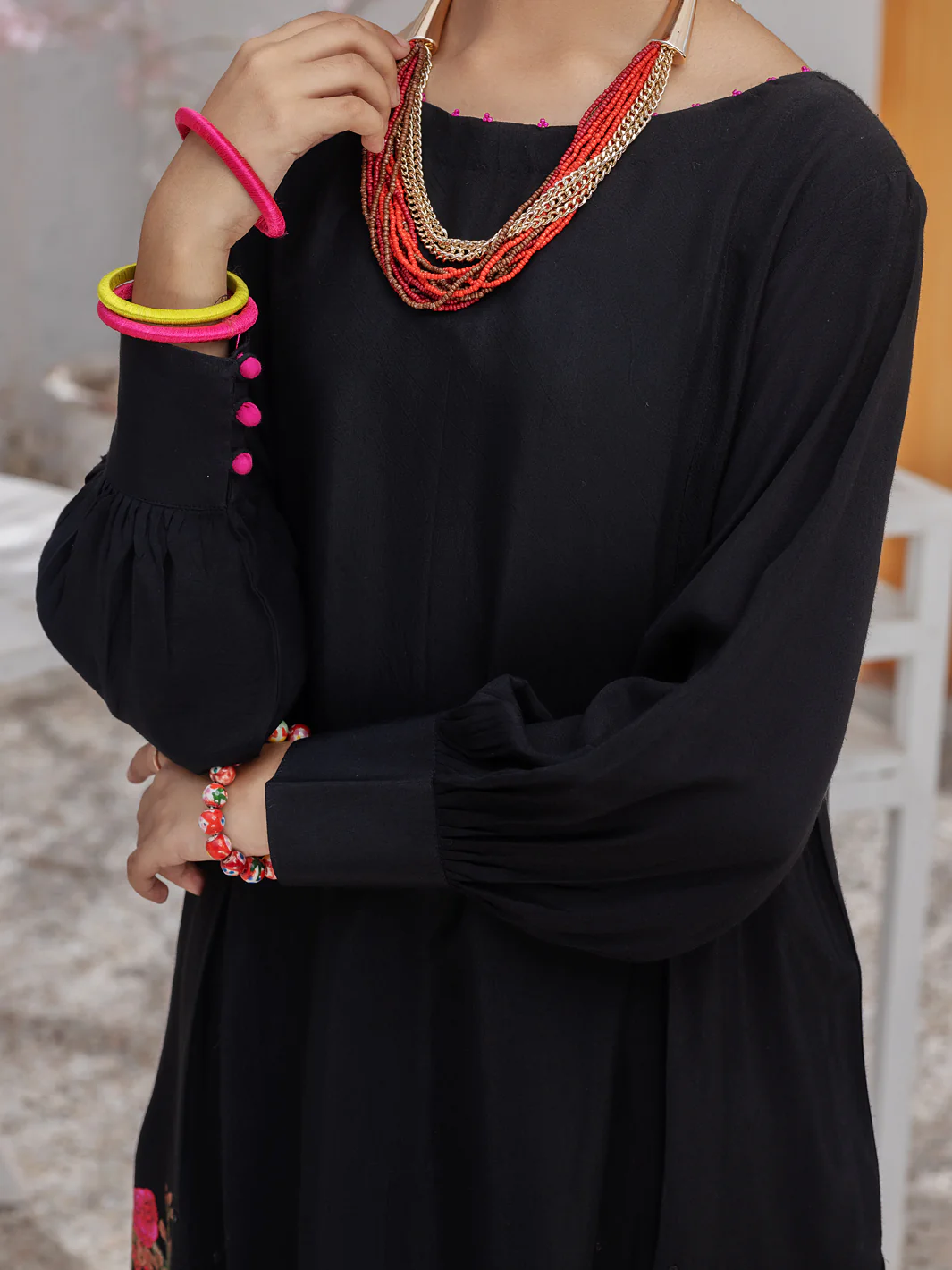 Black Blended 2 Piece Stitched - ALT-2PS-LKS-1071 - Image 3