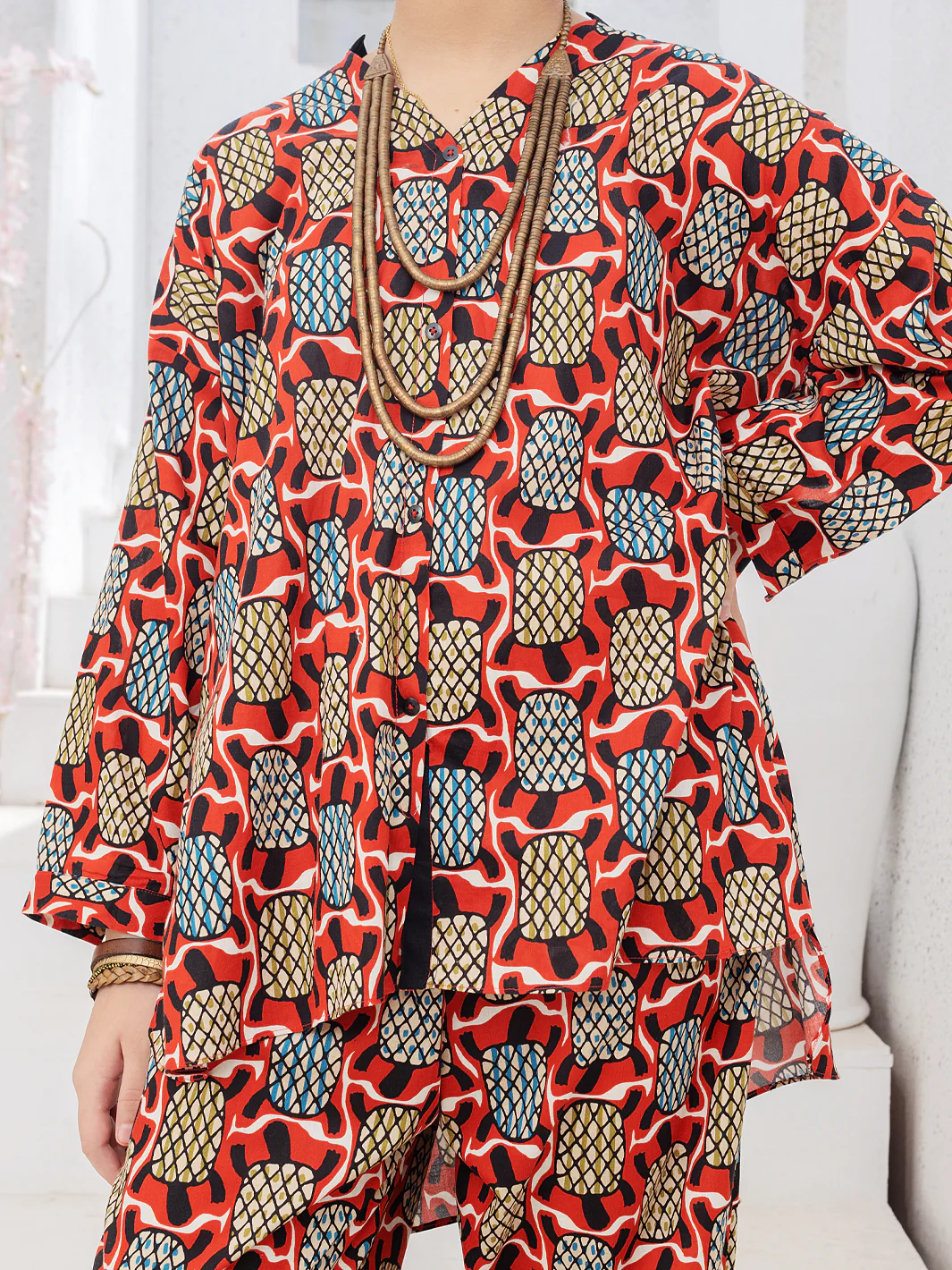 Maroon Cambric 2 Piece Stitched - ALP-2PS-LKS-1089 - Image 3