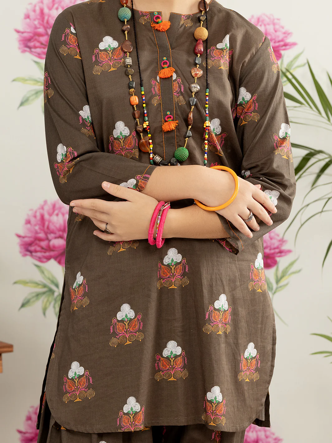 Mehndi Green Lawn 2 Piece Stitched - ALT-2PS-LKS-1106 - Image 3