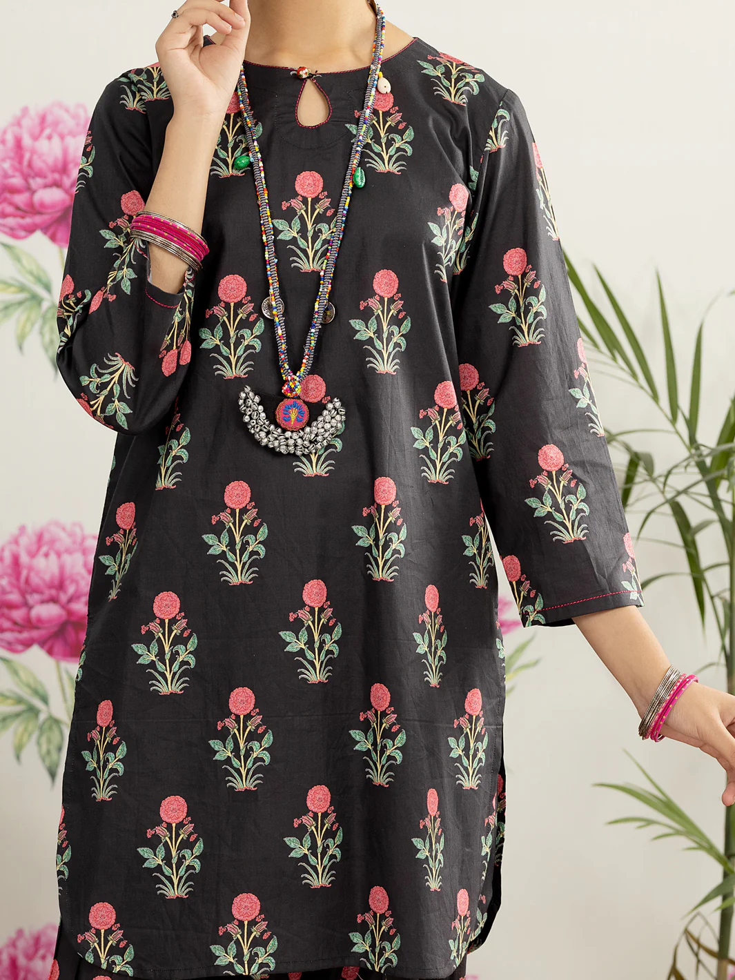Black Lawn 2 Piece Stitched - ALT-2PS-LKS-1107 - Image 4