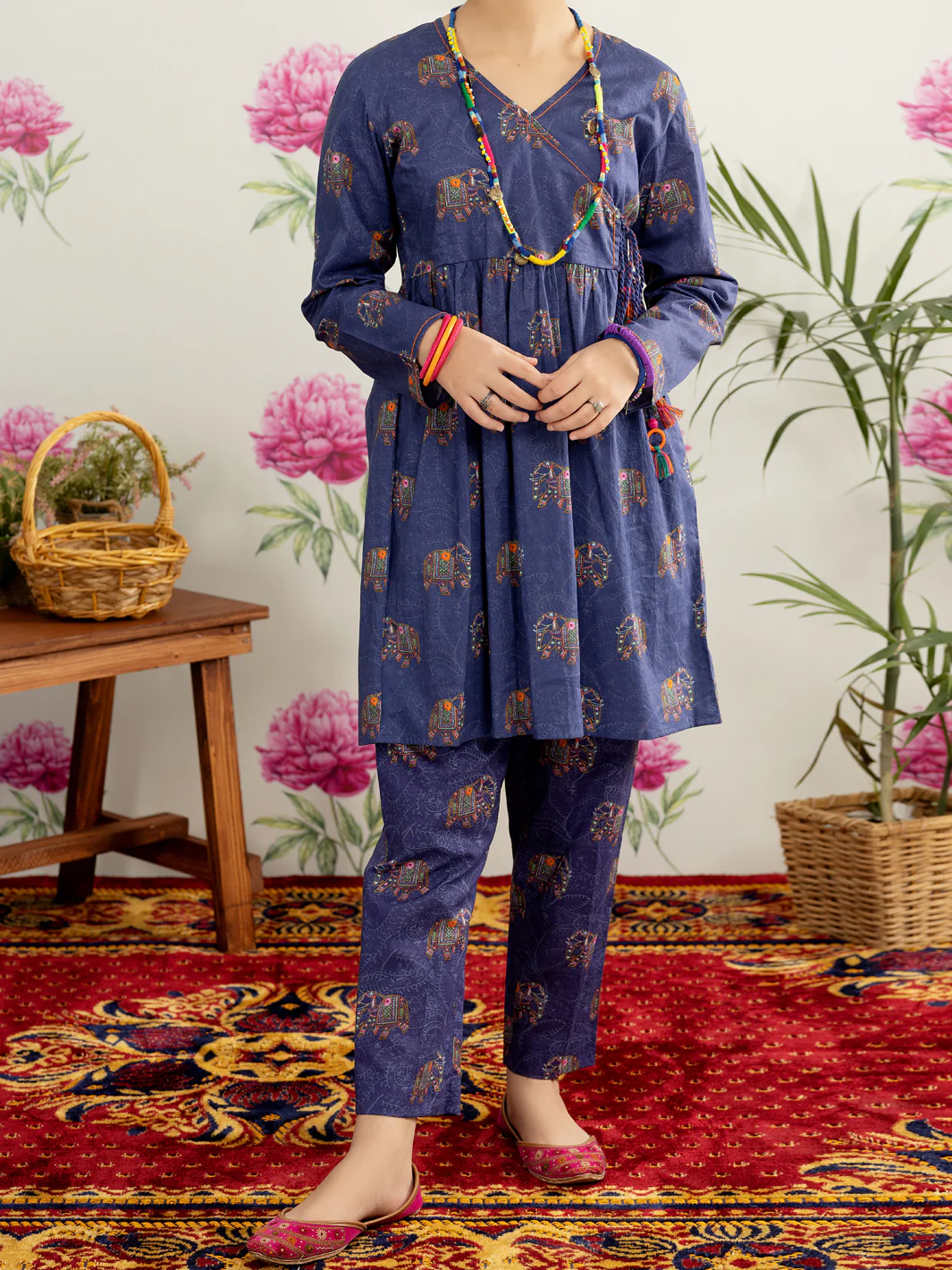 Navy Blue Lawn 2 Piece Stitched - ALT-2PS-LKS-1109
