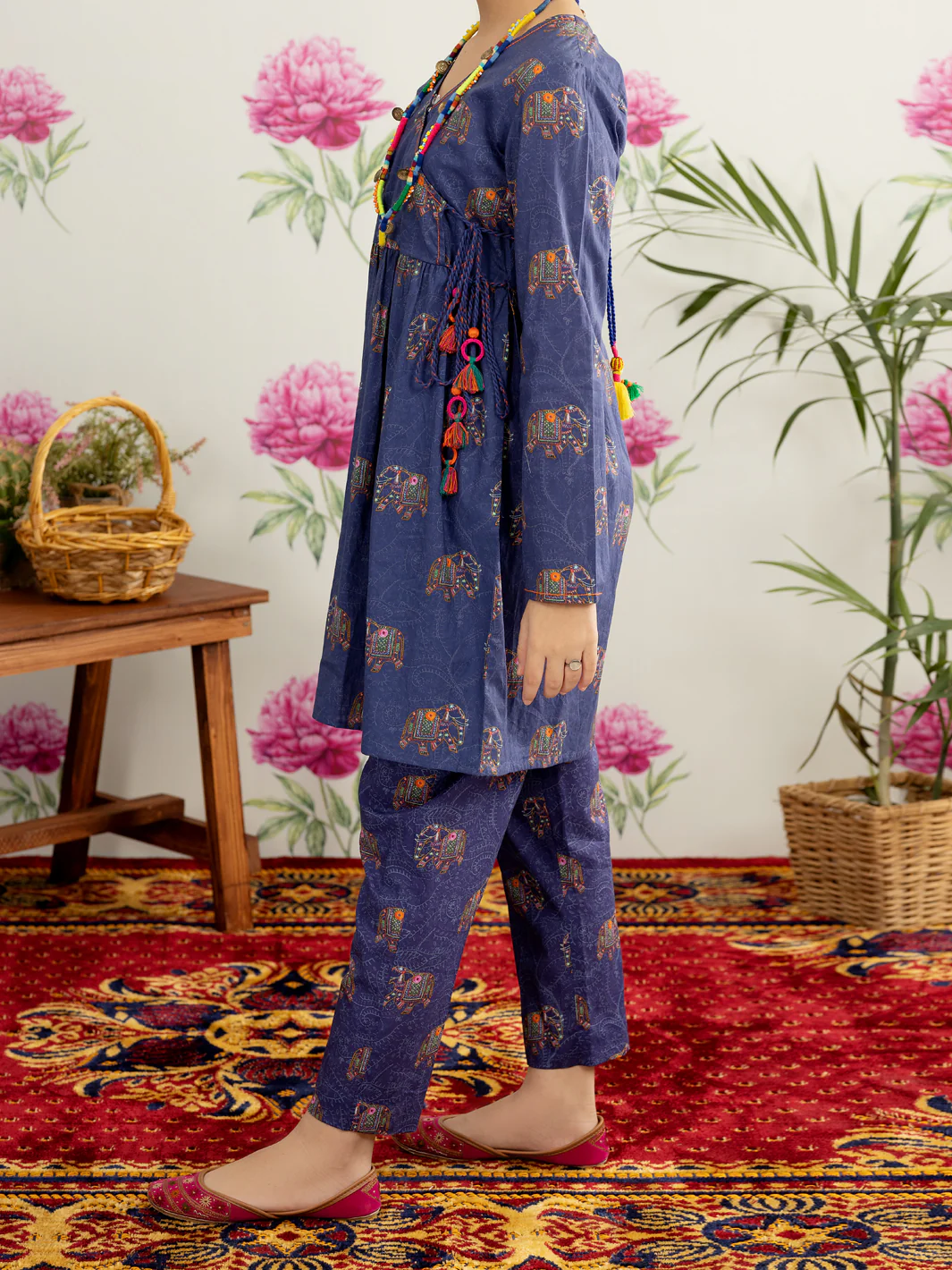 Navy Blue Lawn 2 Piece Stitched - ALT-2PS-LKS-1109 - Image 2