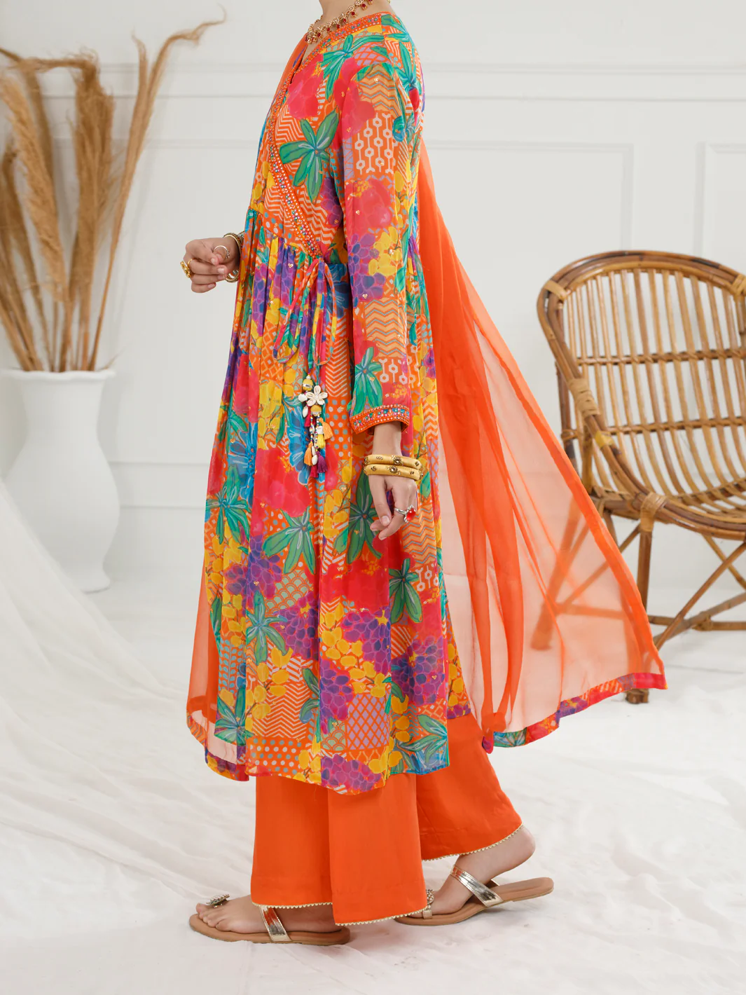 Multicolor Georgette 3 Piece Stitched - ALT-3PS-LS-1149 - Image 3
