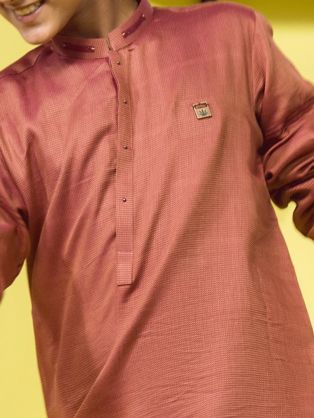 Dark Orange Boy Kurta - ALT-K-002A - Image 4