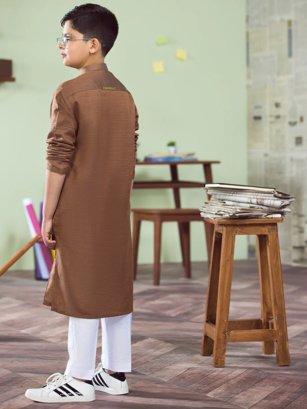 Brown Boy Kurta - ALT-K-002B - Image 3