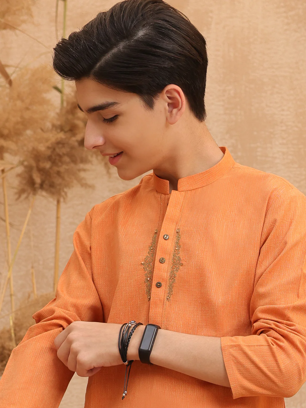 Orange Blended Boy Kurta - ALT-K-019 - Image 3