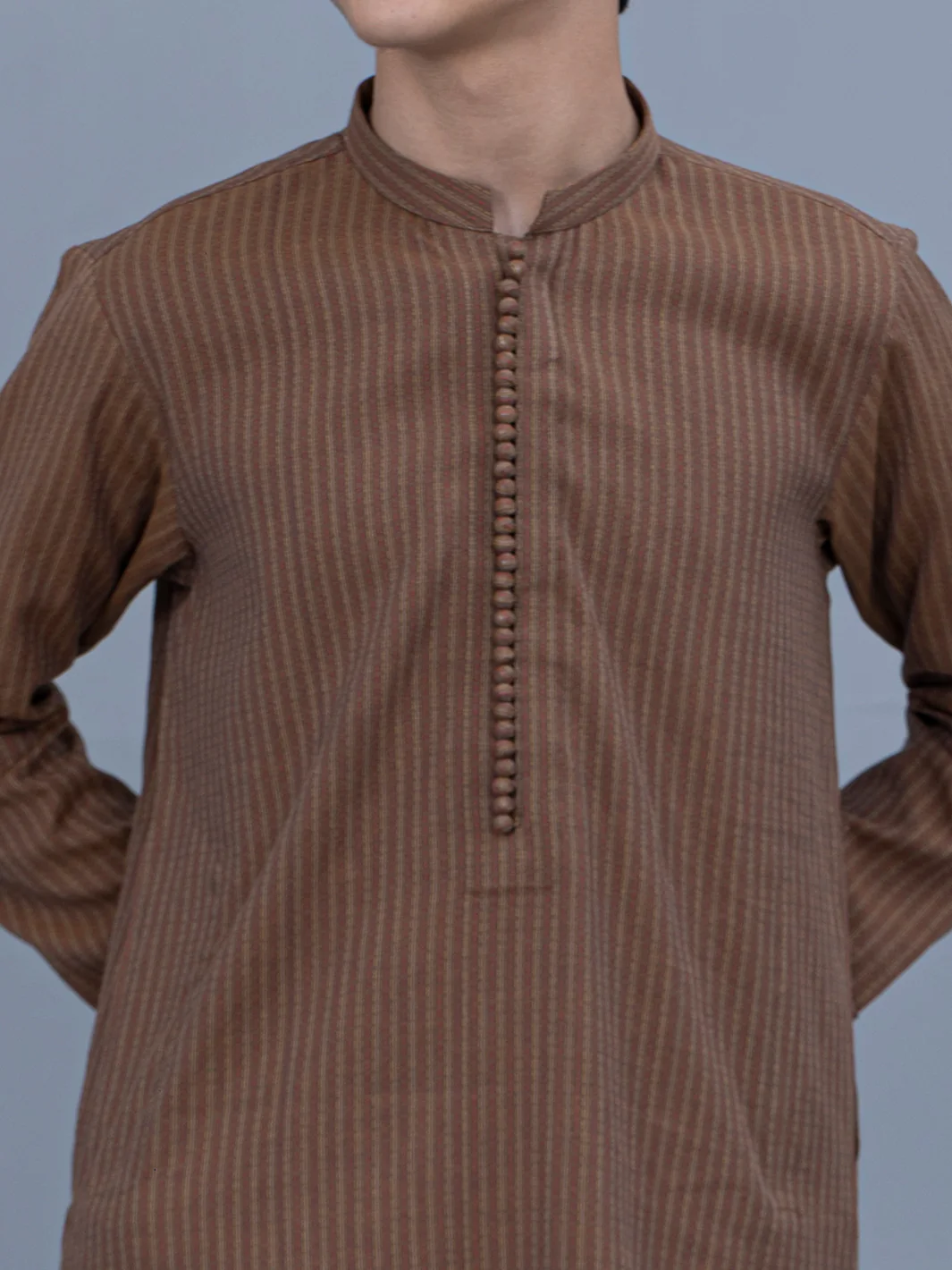 Brown Cotton Kurta - ALT-K-023A - Image 2