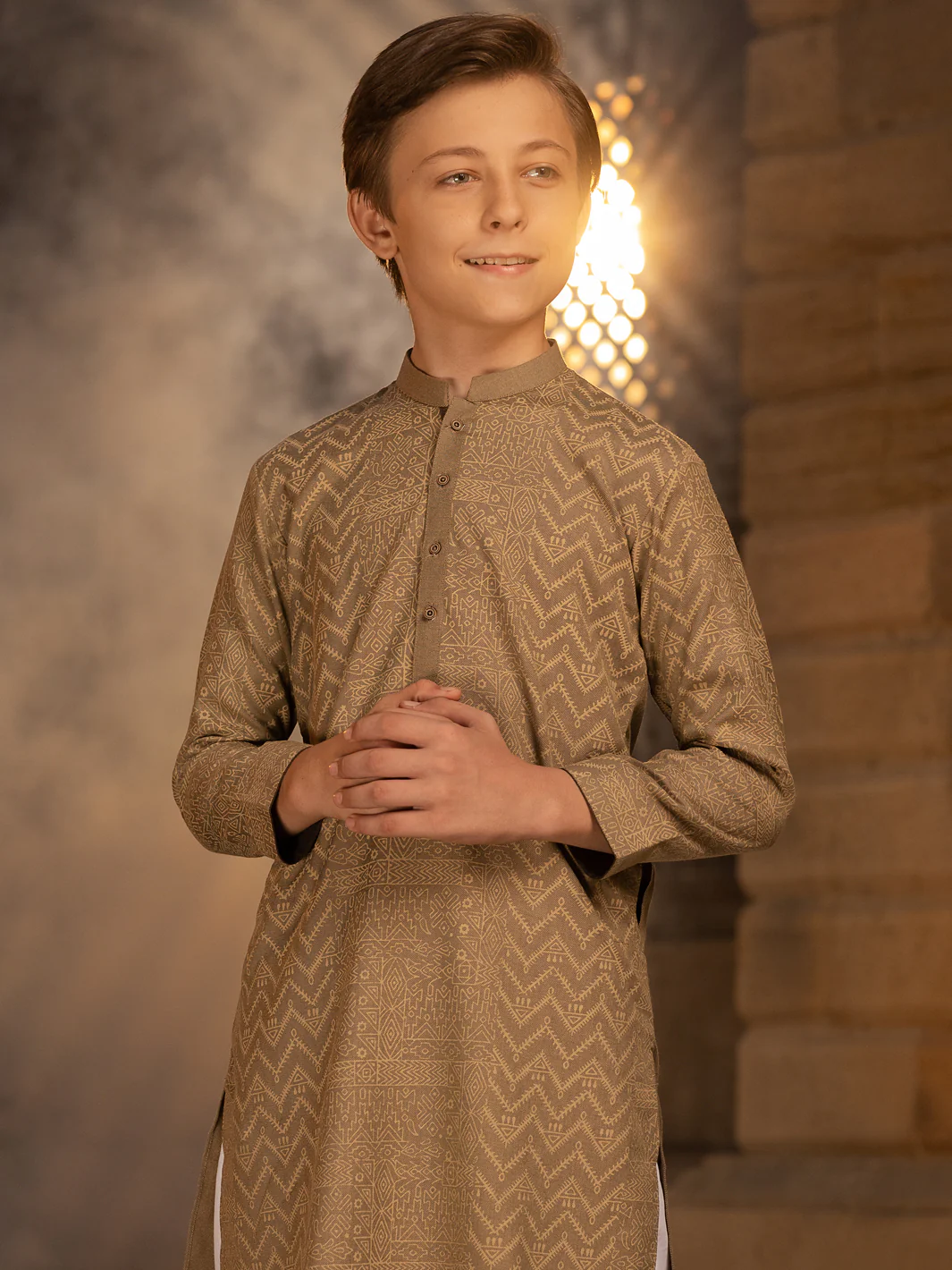 Light Green Blended Kurta - ALT-K-035A - Image 3