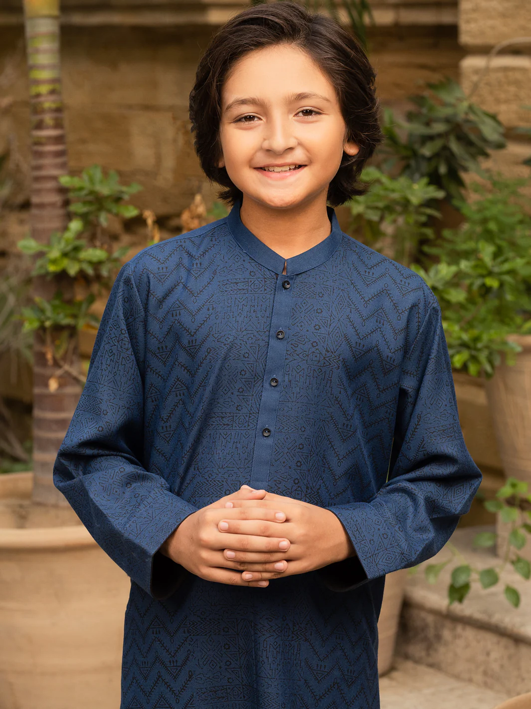 Blue Blended Kurta - ALT-K-035C - Image 4