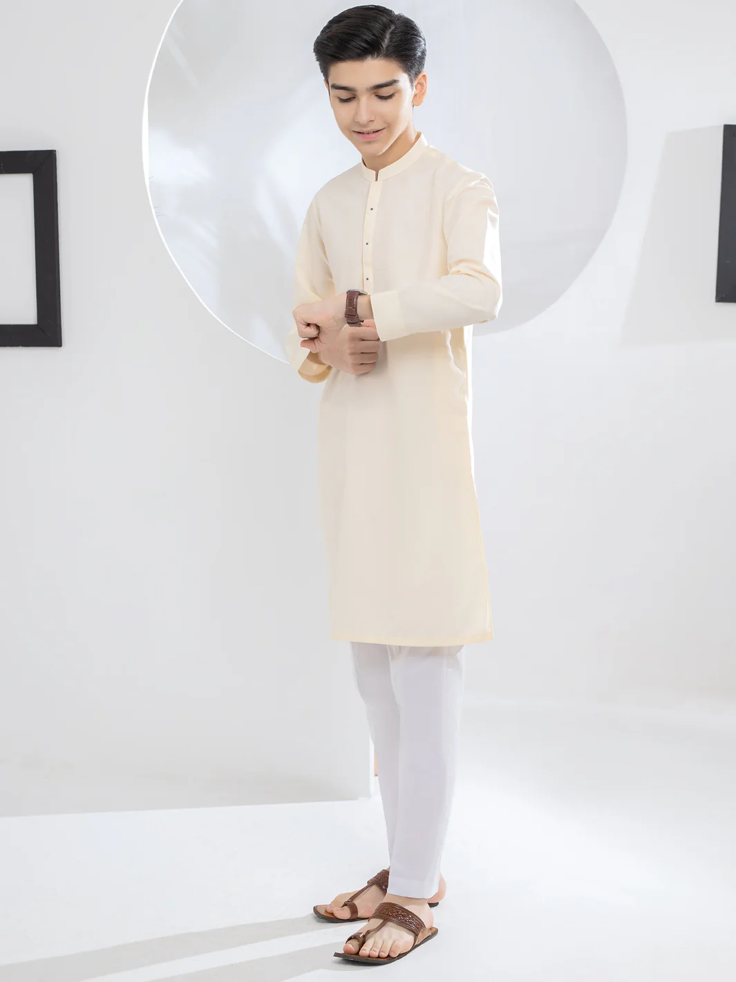 Off White Blended Kurta - ALT-K-043