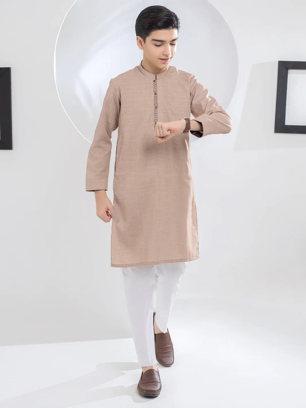 Brown Blended Kurta - ALT-K-044