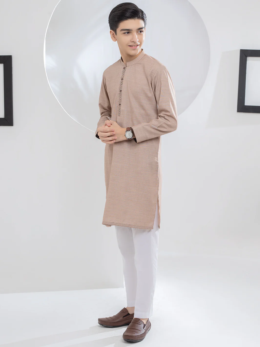 Brown Blended Kurta - ALT-K-044 - Image 2