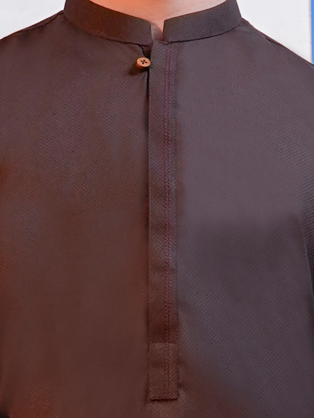 Dark Brown Blended Kurta - ALT-K-053 - Image 4