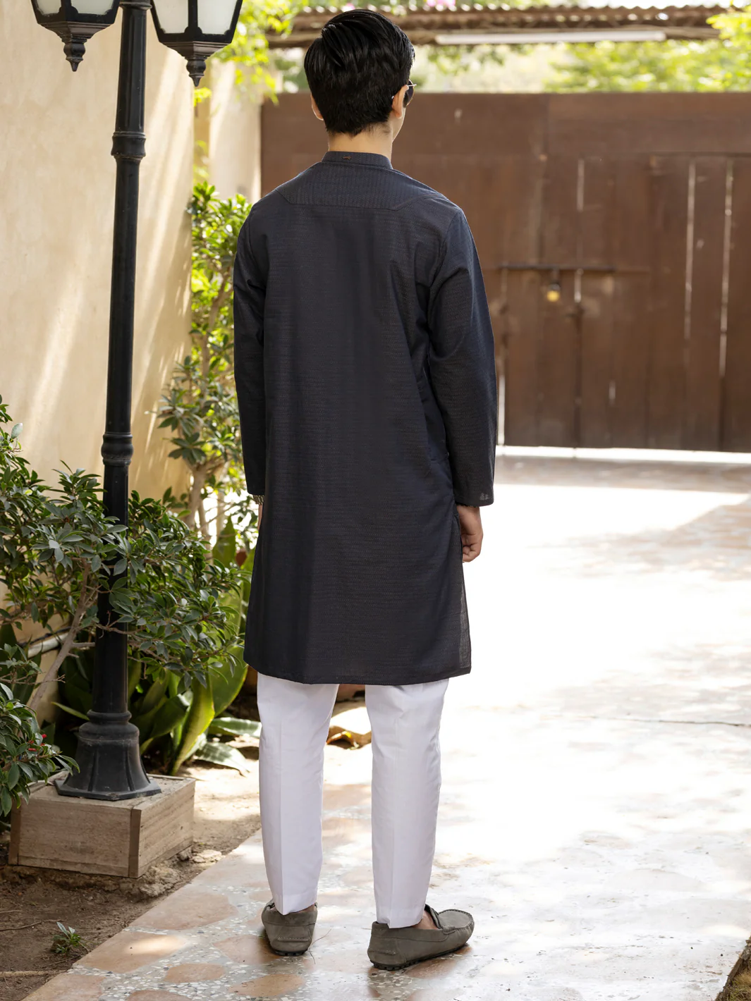 Blue Cotton Kurta - ALT-K-059 - Image 2