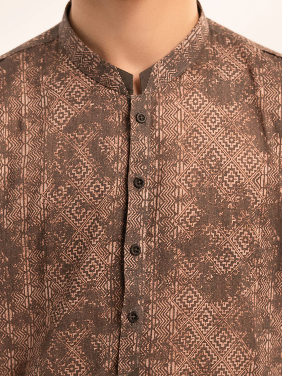 Brown Cotton Kurta - ALT-K-068 - Image 4