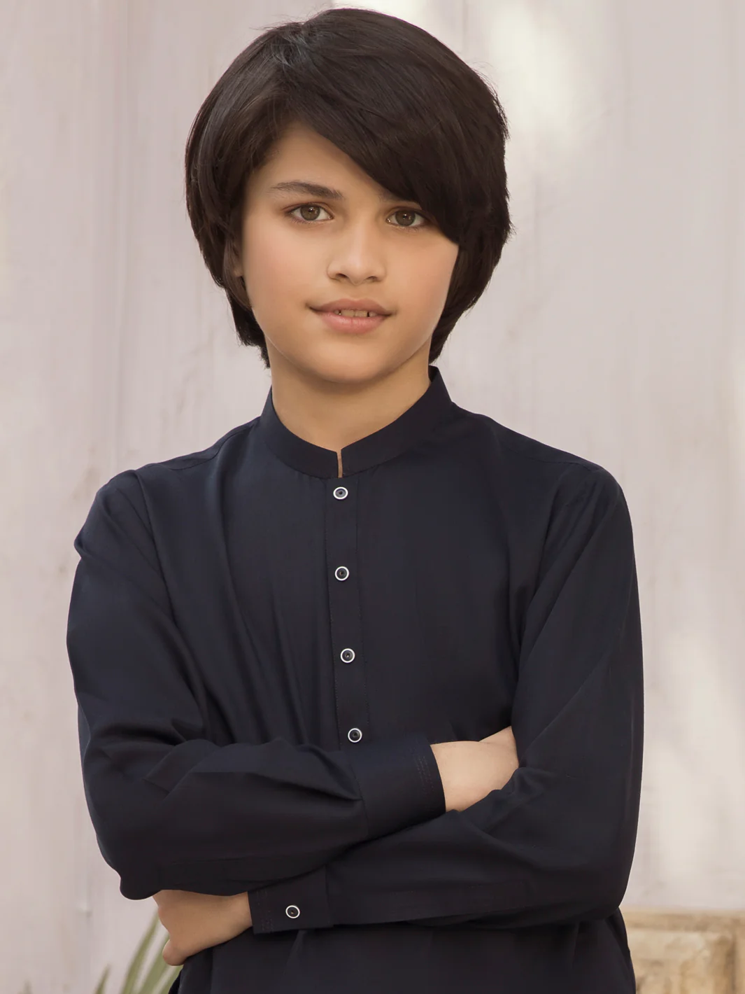 Navy Blue Blended Boy Kameez Shalwar - ALT-KS-030C - Image 4