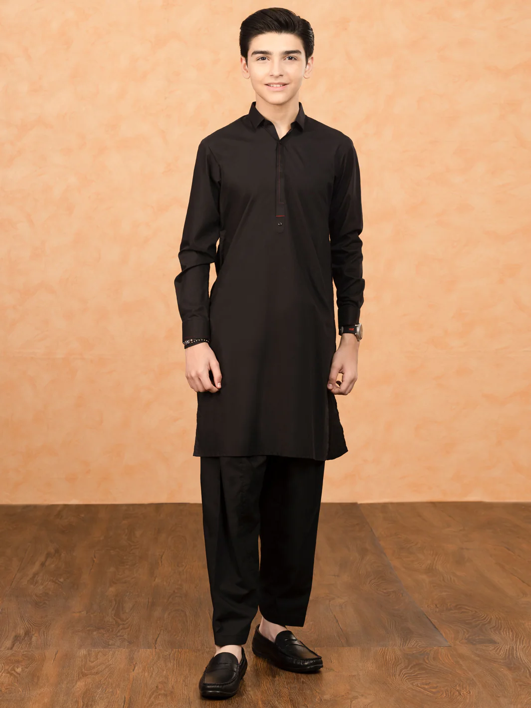 Black Cotton Kurta Trouser - ALT-KS-043